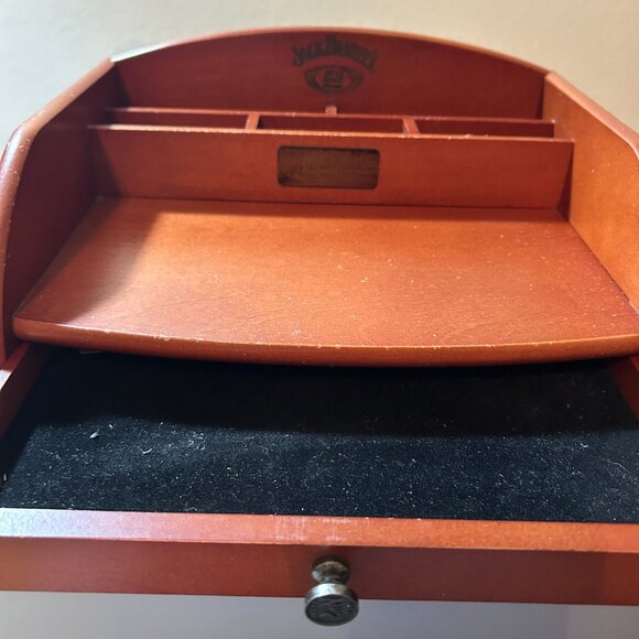 Mid-Century Jack Daniel's Wooden Dresser Top Organizer - Picture 10 of 15